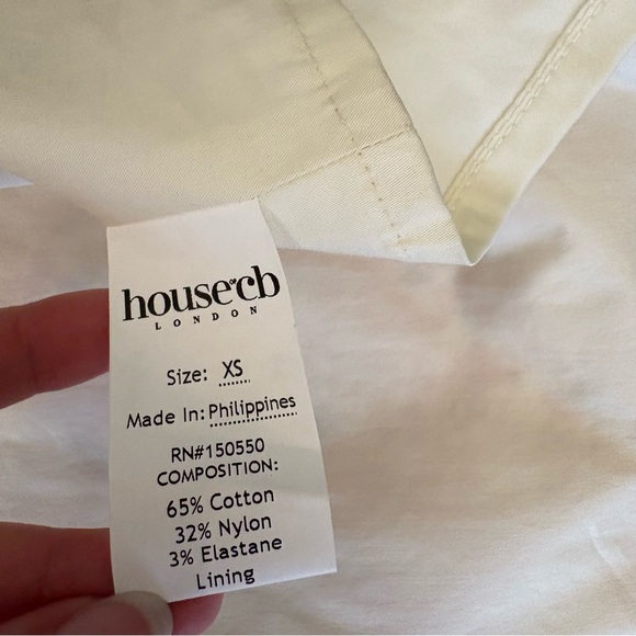 House of CB || Sabrina Corset Fit & Flare‎ Dress Cream Pink XS - Picture 9 of 13